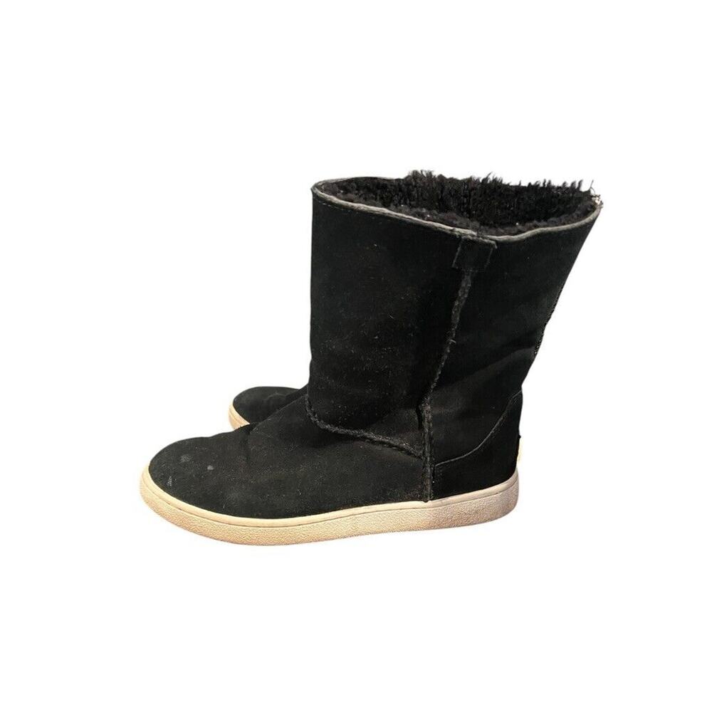 UGG Mika Classic Suede Sheerling Black Boot Sneaker Sz 6